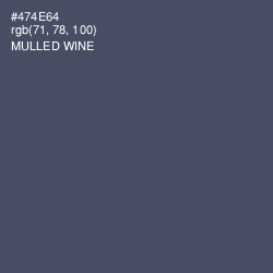 #474E64 - Mulled Wine Color Image